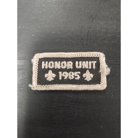 Vintage BSA Honor Unit Patches 1984 & 1985 Boy Scouts of America Award Set Retro - Picture 5 of 6